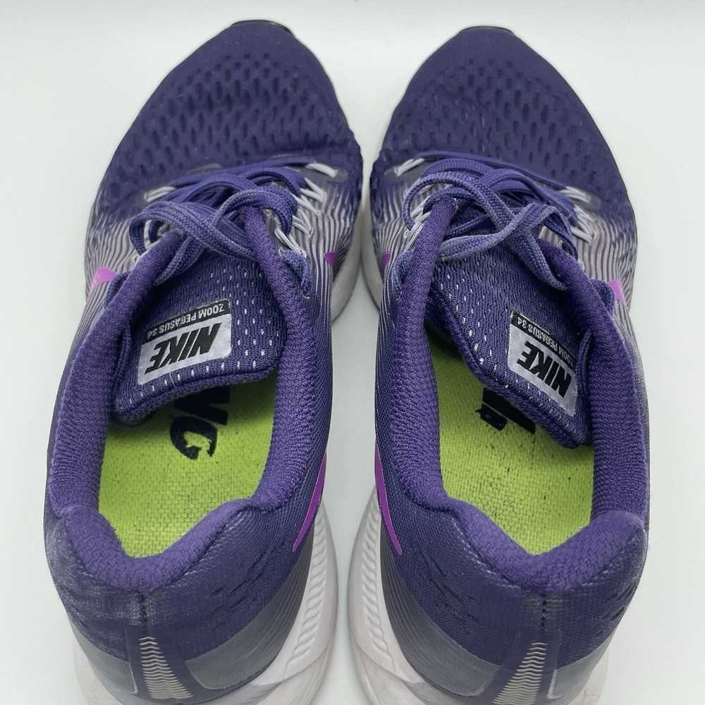 Nike Women Air Zoom Pegasus 34 880560-500 Purple Running Shoes Sneakers Size 8.5 - Picture 8 of 11